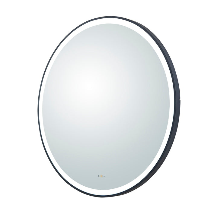 Orbis Framed LED Mirror Electroplated - Matte Black