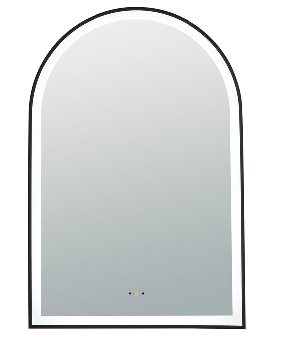 Arco Framed LED Mirror - Matte Black 600x900