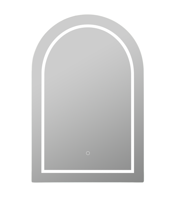 Allison Arch LED Shaving Cabinets - Matte White 600x900