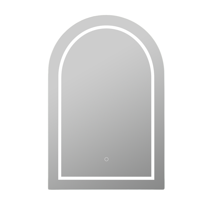 Allison 600mm Arch LED Shaving Cabinet Matte Black