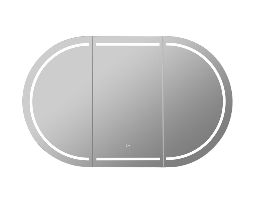 Allison Pill LED Shaving Cabinets - Matte White 1200x750