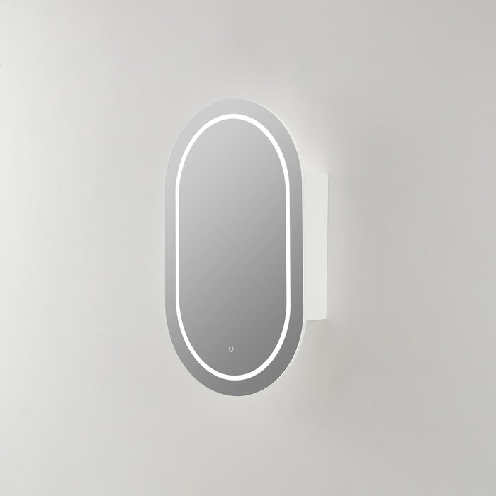 Allison Pill LED Shaving Cabinets - Matte White 450x900