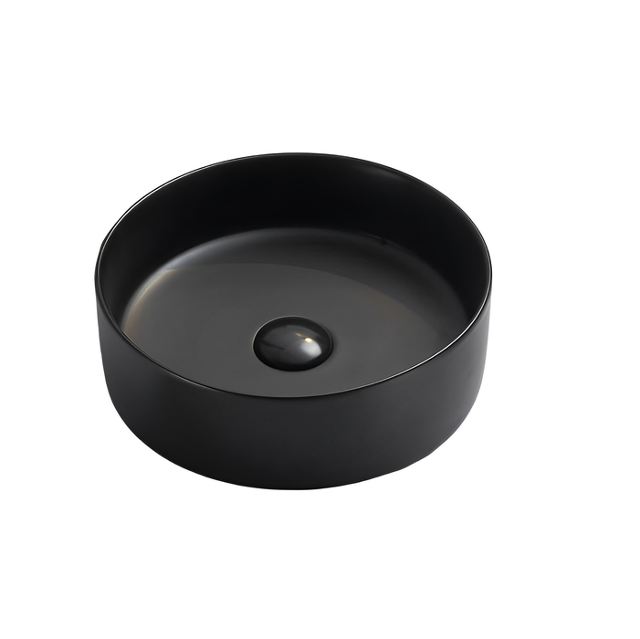 Olley Fine Ceramic Above Counter Basin - Matte Black 352x352