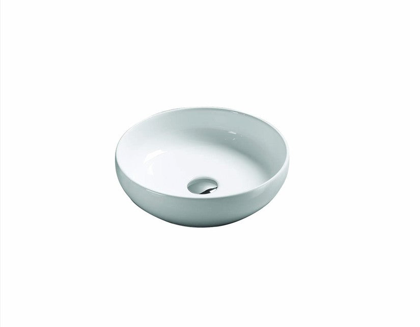 Oban Fine Ceramic Above counter Basins - Gloss White 370x370