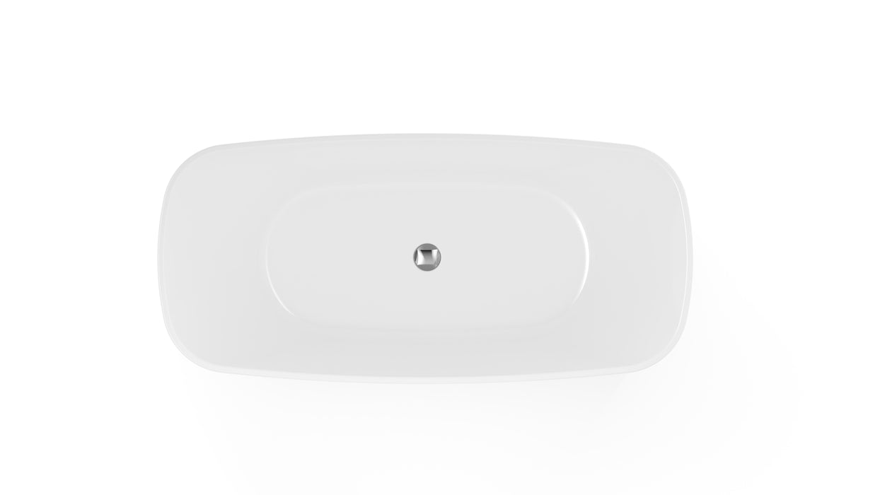 Orta Acrylic Freestanding Bath - Matte White 1450x680