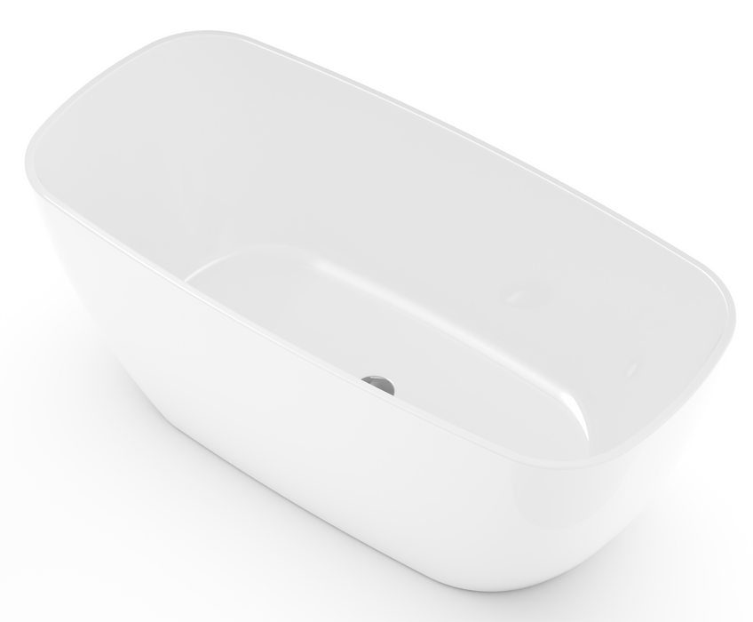 Orta Acrylic Freestanding Bath - Gloss White 1450x680