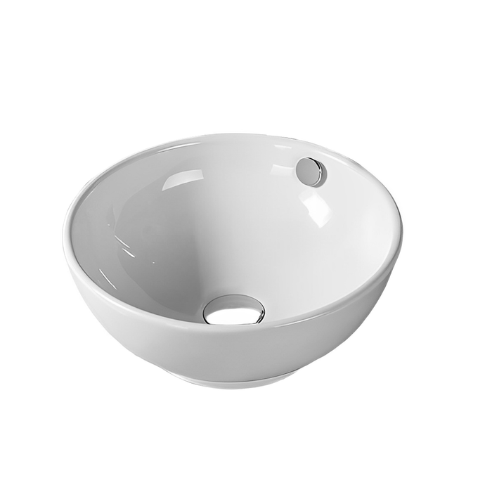 Orbi Fine Ceramic Above Counter Basin - Gloss White 380x380