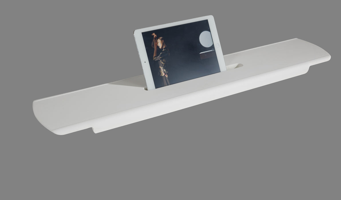 Chasey Bathtub Tray - Matt White 850x165