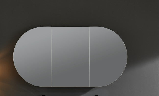 Allison Pill Shaving Cabinets - Matte Black 1500x800 - NO LED