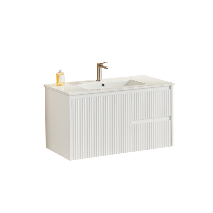 Crete Modern Right Wall Hung Vanity 890x455x480