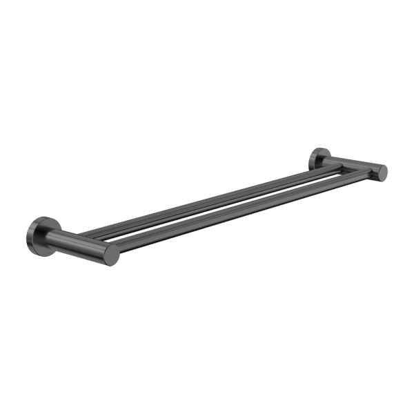 Classic Double Towel Rail 600mm Gun Metal