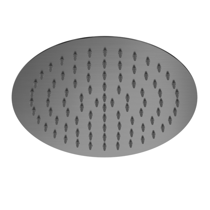 250mm Round Stainless Steel Shower Head 4 Star Rating Gun Metal