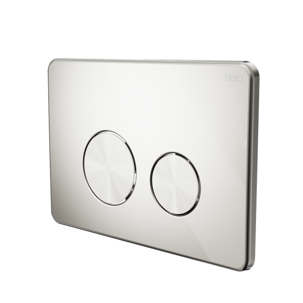 In Wall Toilet Push Plate Brushed Nickel