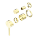 Dolce Shower Mixer With Divertor Separate Back Plate - Brushed Gold