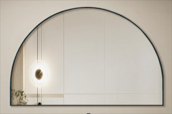 Arco Framed Mirror 1500 × 1000 Brushed Gold