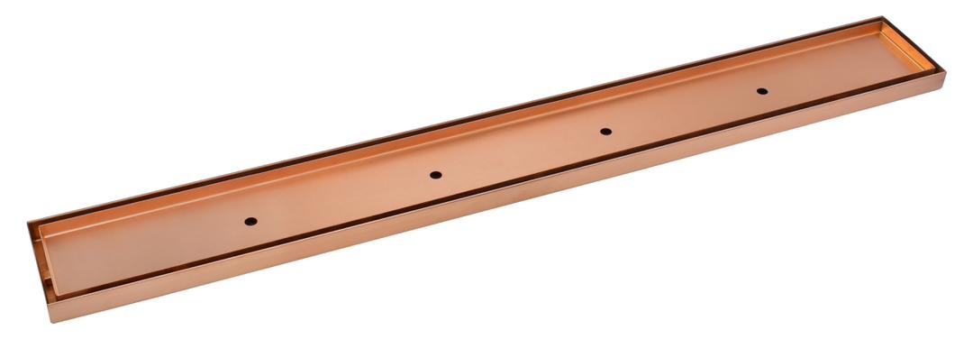 Electroplated Tile Insert Drain No Outlet - Rose Gold