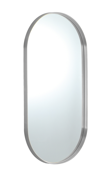 Ellipse Frame Mirror 600 × 1500 Brushed Nickel