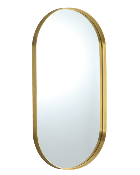 Ellipse Frame Mirror 600 × 1500 Brushed Gold