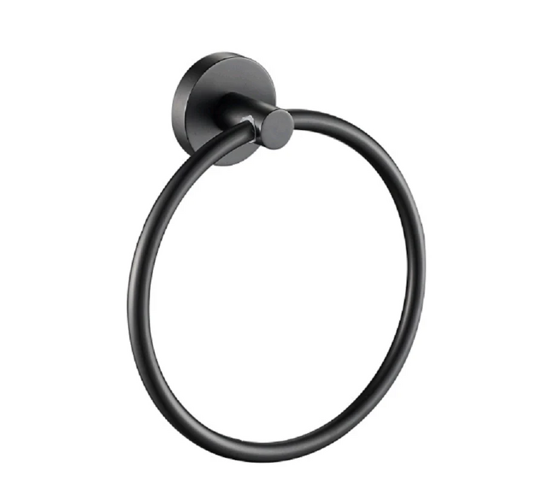Round Black Towel Ring