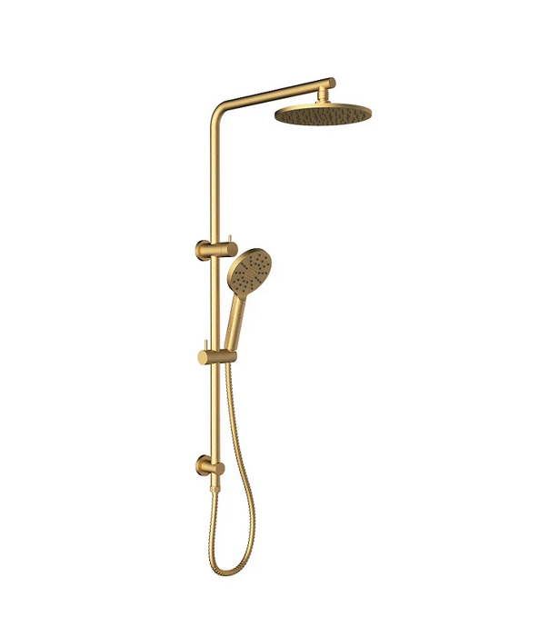 Hali Brushed Gold Multifunction Shower Rail Set
