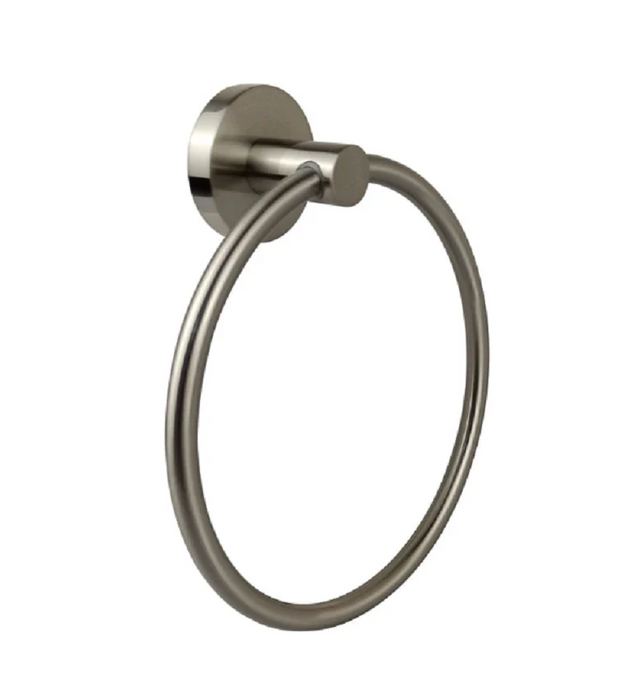 Hali Brushed Nickel Towel Ring