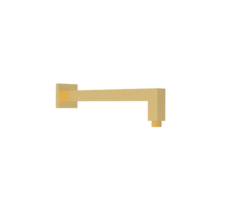 Ruki Square Brushed Gold Shower Arm