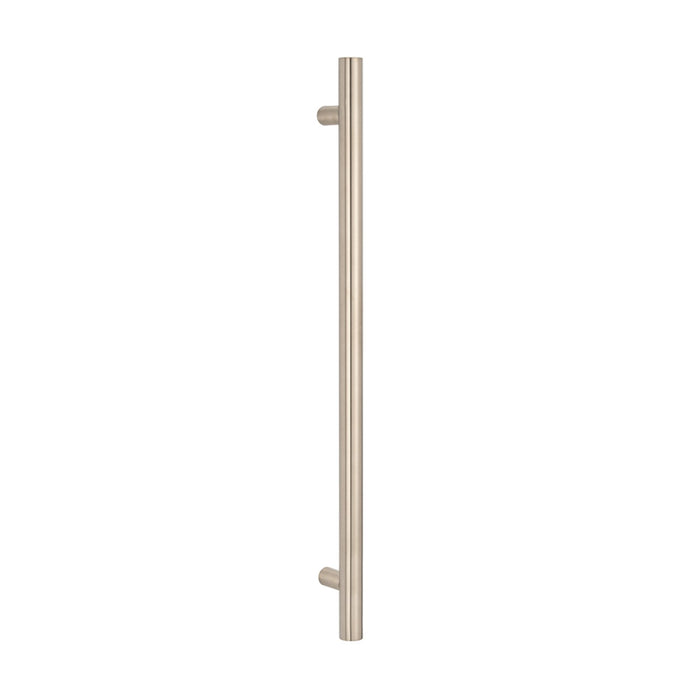 Heated Vertical towel rail 40 x 950mm Brushed Nickel