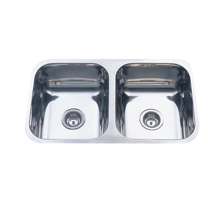 Cora Double Bowl Undermount Sink 780 mm