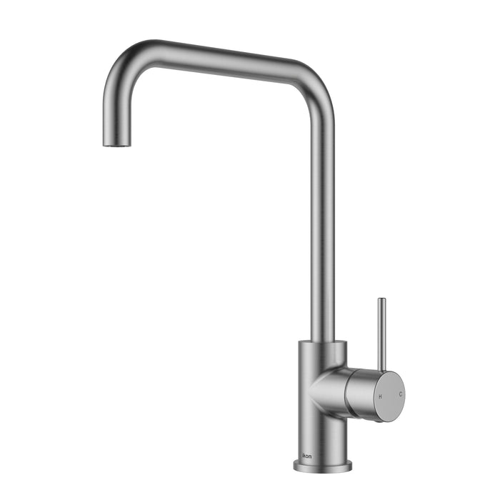 Ikon Square Neck Sink Mixer Brushed Nickel