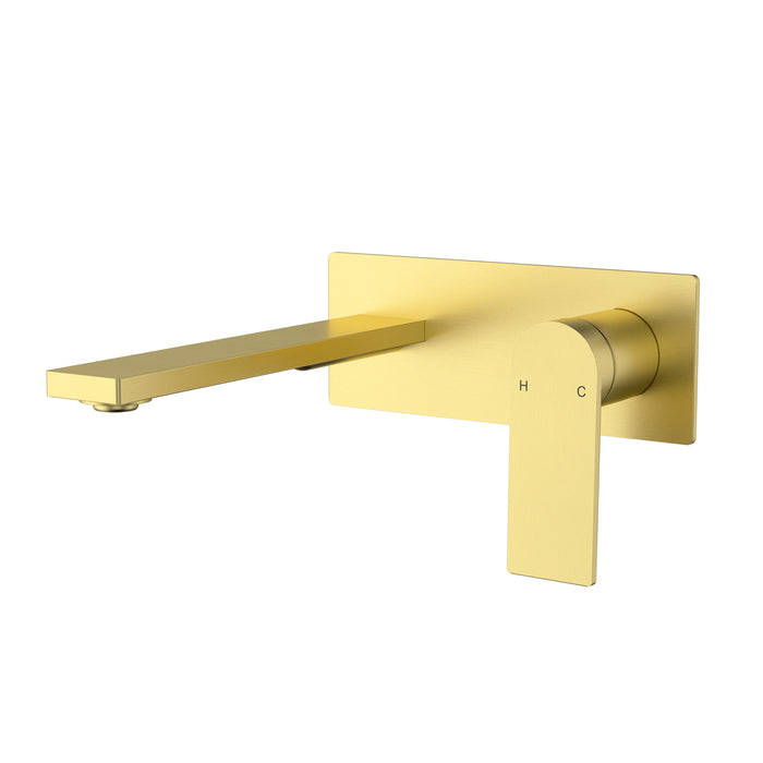 Ruki Wall Basin Mixer Set Brushed Gold