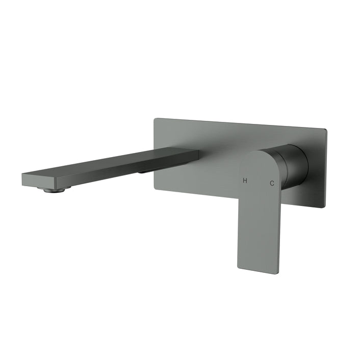 Ruki Wall Basin Mixer Set Gunmetal