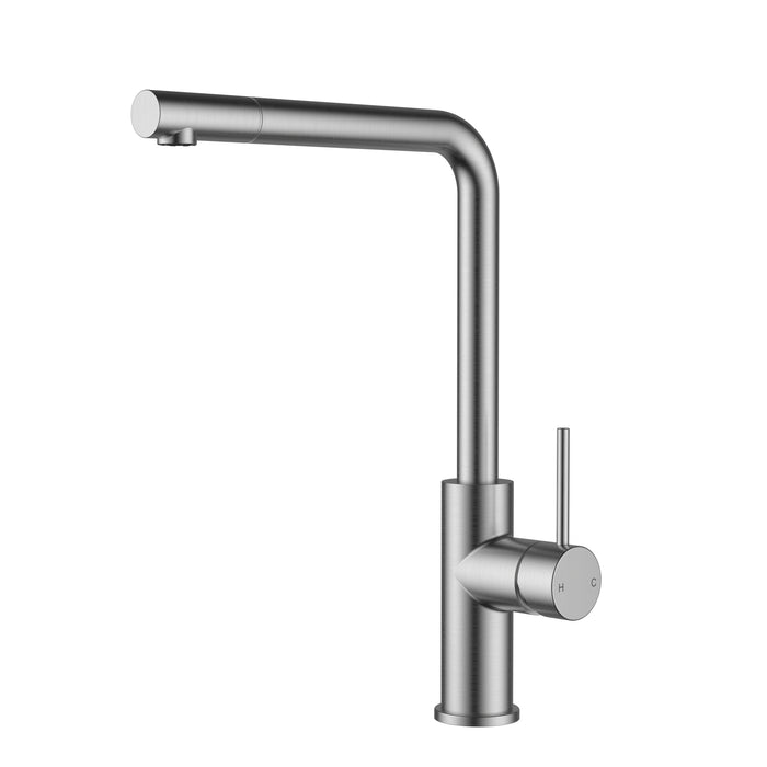 Otus Gooseneck Sink Mixer Stainless Steel