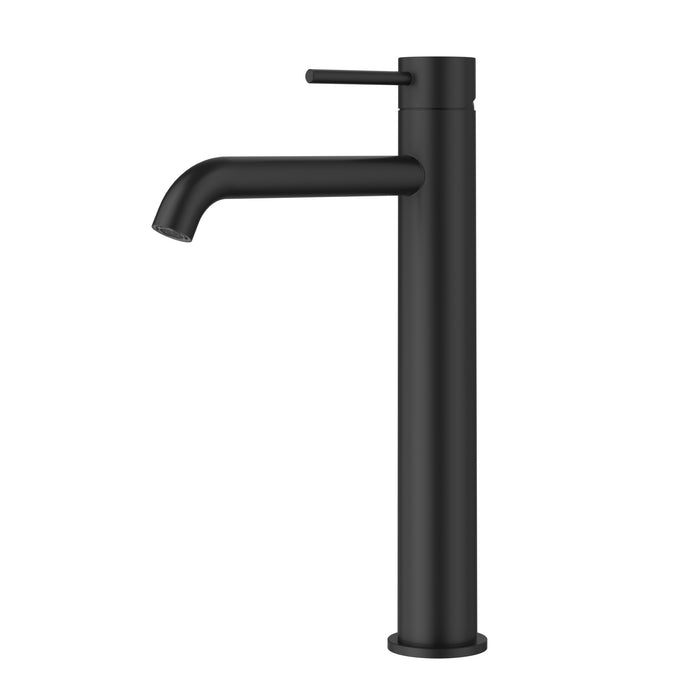 Otus High Rise Basin Mixer Curved Spout Matt Black