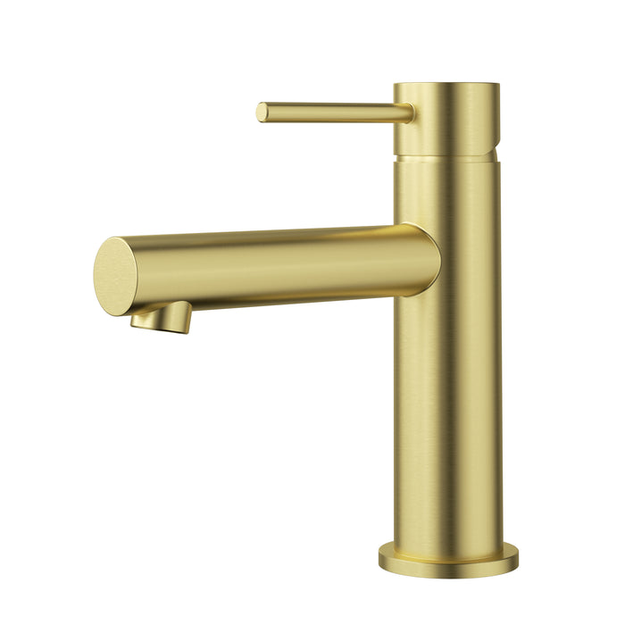 Otus Basin Mixer Straight Spout Brushed Gold
