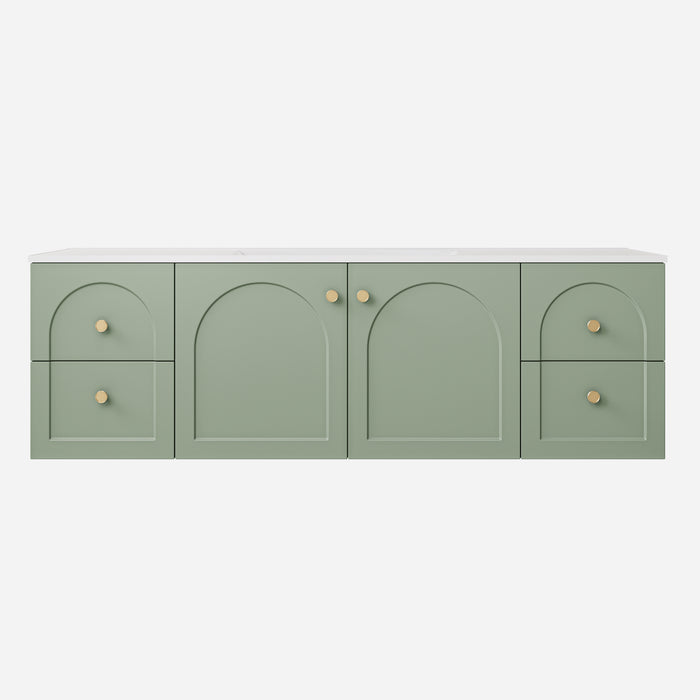 Chester Federation Double Bowl Wall hung PVC Cabinet 1490x455x470