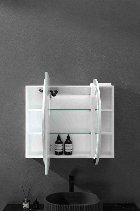 Allison Pill LED Shaving Cabinets - Matte White 1500x800