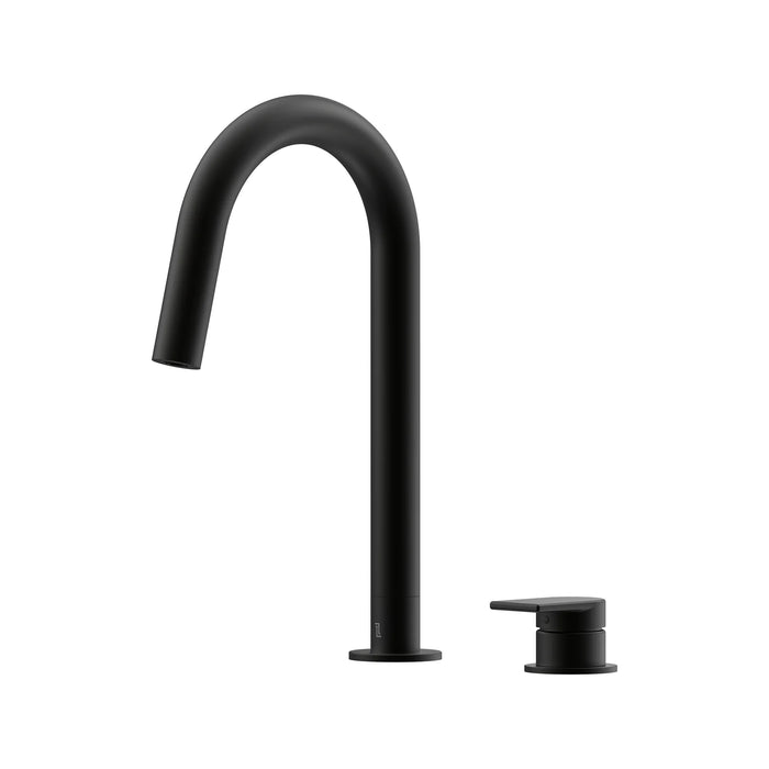 Lekki Swivel Spout Hob Sink Mixer Set Matte Black