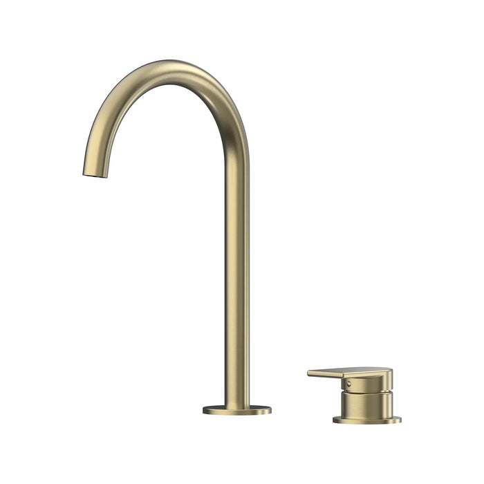 Lekki Hob Mixer with Curve Spout 175mm Brushed Gold