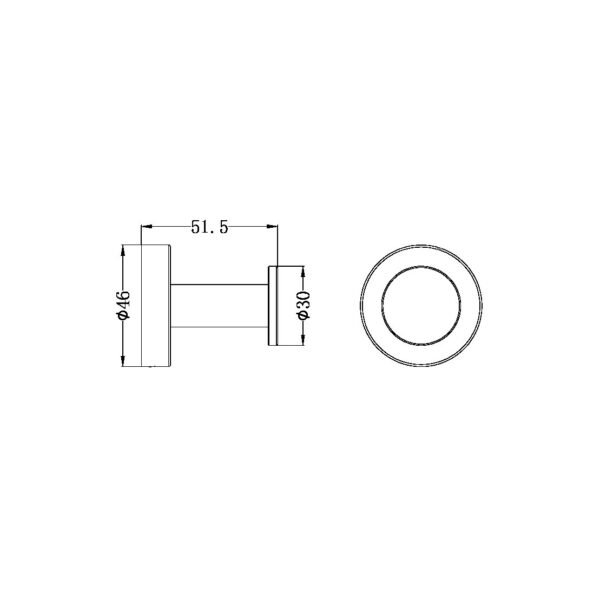 Classic Robe Hook Brushed Gold