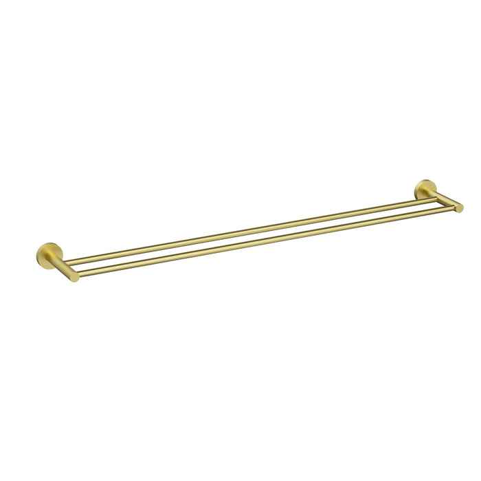 Otus Double Towel Rail Brushed Gold
