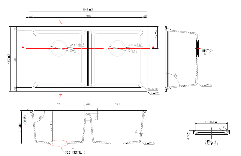 Cora II Granite Undermount Double Bowl Sink