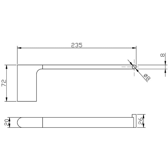 Cora Towel Bar Gunmetal