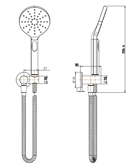 Cora Hand Shower Gunmetal