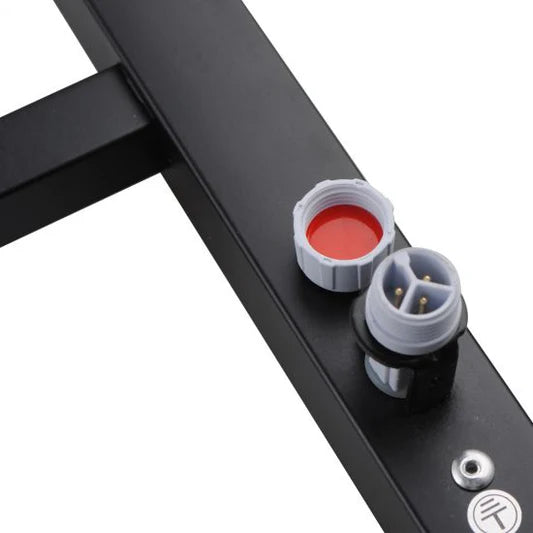 Zara Square Heated Towel Rail 4 Bar Matte Black