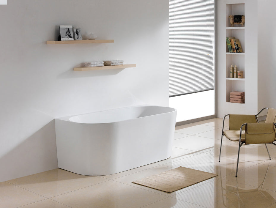 DOVER Back To Wall Free Standing Bath - No Overflow 1400x730