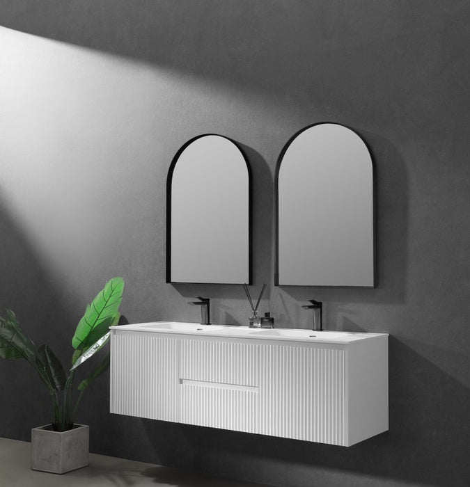 Arco Framed Mirror - Gun Metal 600x900