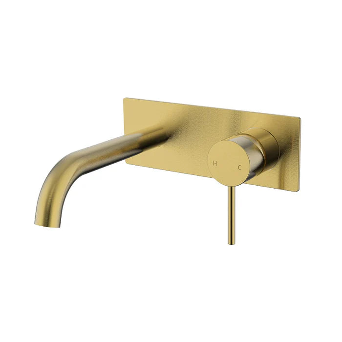 Hali Wall Basin Mixer Bathroom Package - Brushed Gold