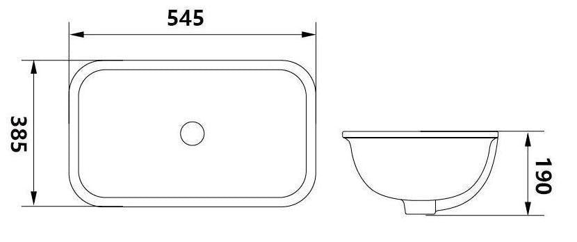KLIFF Fine Ceramic Under Counter Basin - Matte White
