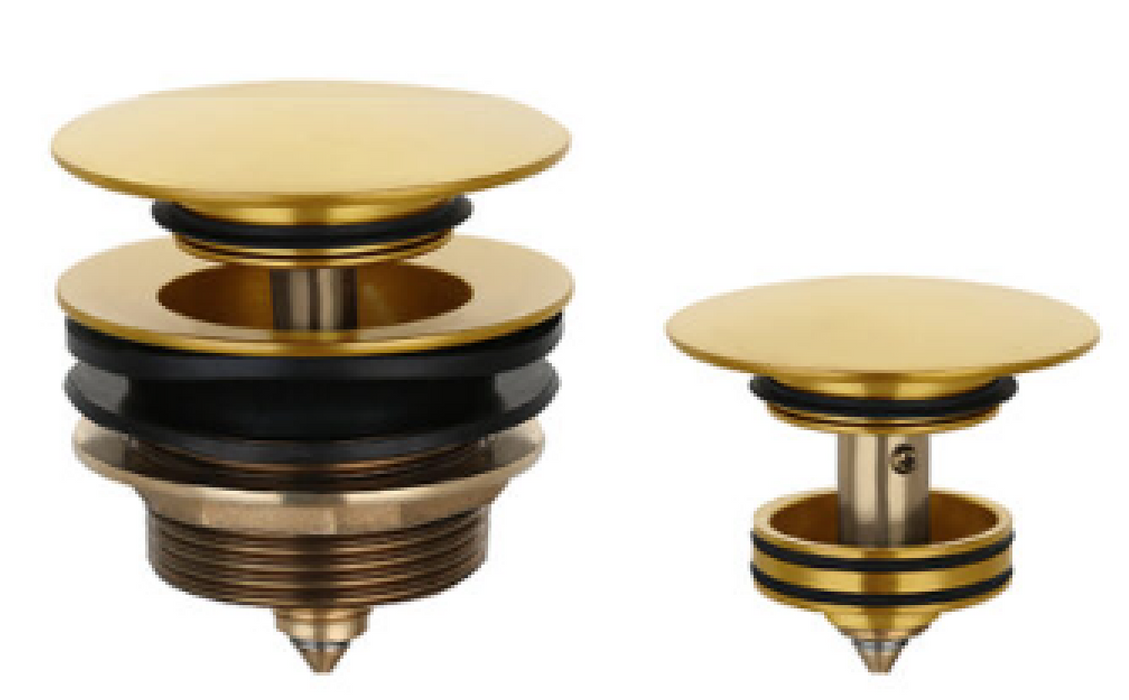 40MM Overflow Bathtub Pop-Up Waste - Brushed Gold