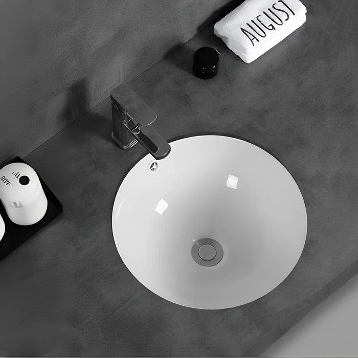 Elipps Fine Ceramic Under Counter Basin - Gloss White 460x390
